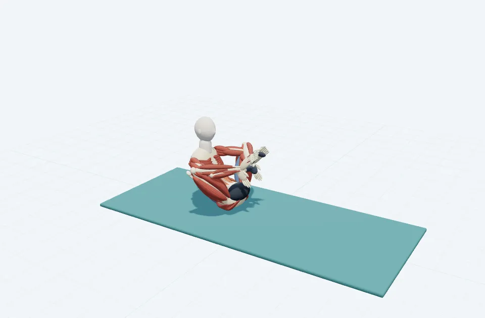 シールの動作の一場面を示す3D模式図