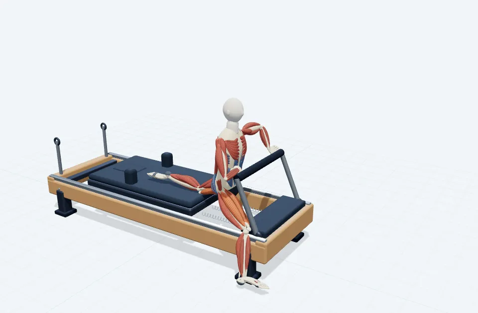 A schematic 3D view of Quad Stretch Lunge