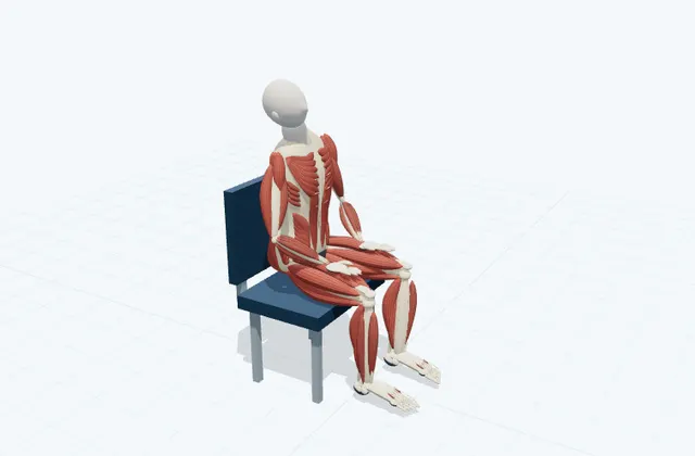 A schematic 3D view of Neck Side Stretch