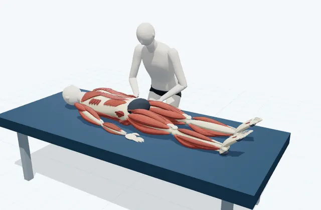 A schematic 3D view of Supported Elbow Extension
