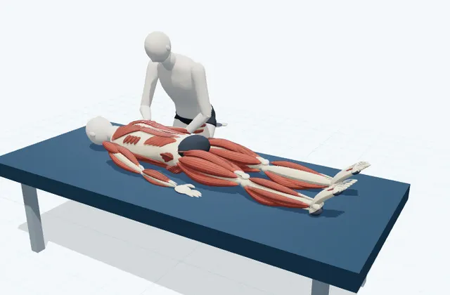 A schematic 3D view of Anterior Shoulder-Girdle Stretch